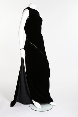 Lot 267 - A Jean Paul Gaultier couture black velvet toga-...