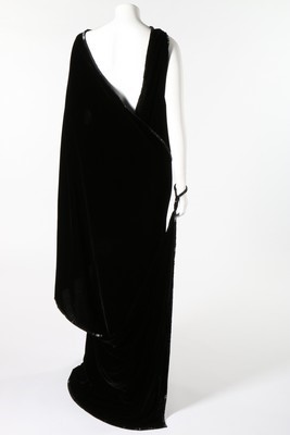 Lot 267 - A Jean Paul Gaultier couture black velvet toga-...