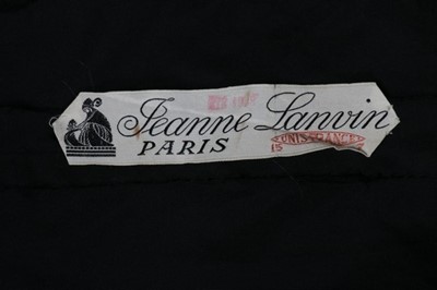 Lot 67 - A Jeanne Lanvin couture sequined black taffeta...