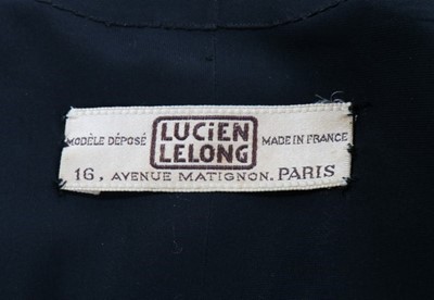 Lot 86 - A Lucien Lelong black crpe and fringed...