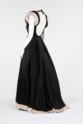 Lot 90 - A black satin ball gown, probably Madame Grès,...