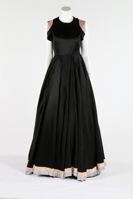Lot 90 - A black satin ball gown, probably Madame Grès,...