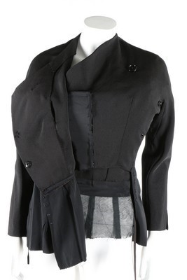 Lot 97 - A Christian Dior couture black grosgrain silk...