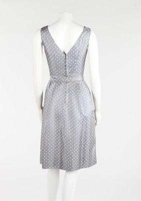 Lot 99 - A Michel Goma couture grey and white polka dot...