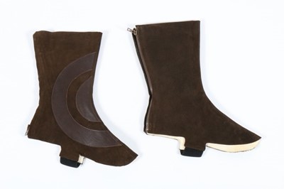 Lot 118 - Four pairs of 'moon boot' suede spats, mid...