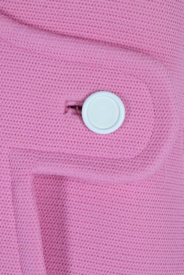 Lot 119 - A Courrèges pink and white wool ensemble,...