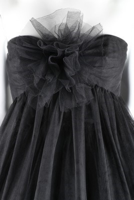Lot 114 - A Lanvin-Castillo couture black tulle baby...