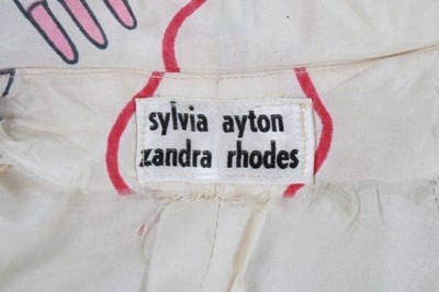 Lot 125 - A Sylvia Ayton/Zandra Rhodes 'Lipstick' print...