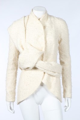 Lot 72 - A John Galliano tousled white cotton jacket,...