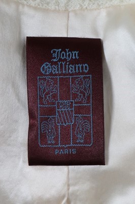 Lot 72 - A John Galliano tousled white cotton jacket,...