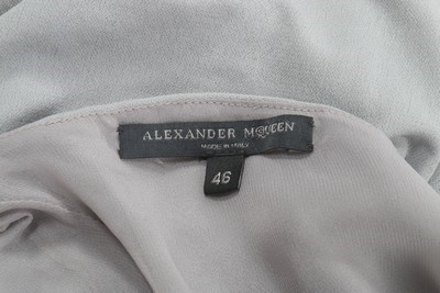 Lot 74 - An Alexander McQueen draped pale grey jersey...