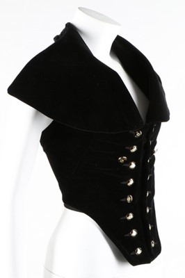 Lot 75 - A Vivienne Westwood black velvet bustier,...