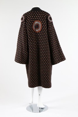 Lot 97 - A Bill Gibb 'piano key' knitted kimono coat,...