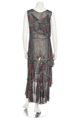 Lot 161 - A lamevening gown, 1930s, unlabelled, the...