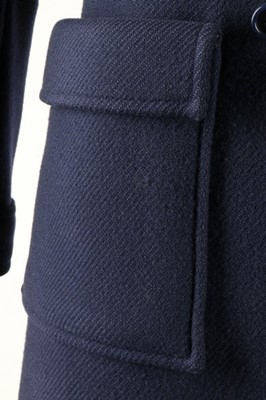 Lot 104 - A Courreges navy wool coat, early 1970s,...