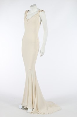 Lot 114 - Two 1930s bias cut bridal gowns, one beaded...