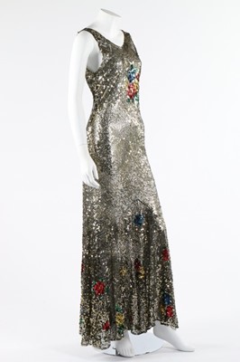 Lot 120 - A gold sequined evening gown, early 1930s,...