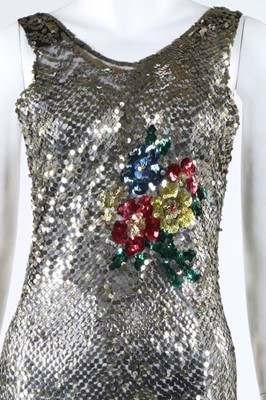 Lot 120 - A gold sequined evening gown, early 1930s,...