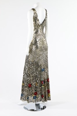 Lot 120 - A gold sequined evening gown, early 1930s,...