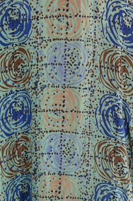 Lot 126 - A printed green crepe kimono style jacket with...