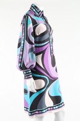 Lot 128 - An Emilio Pucci printed silk shirt-dress, late...