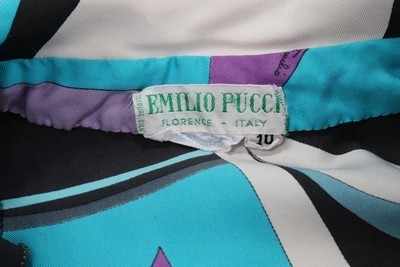 Lot 128 - An Emilio Pucci printed silk shirt-dress, late...