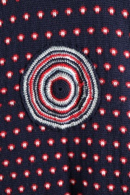 Lot 98 - A Mildred Boulton red white and blue knitted...