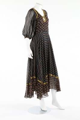 Lot 134 - A Thea Porter printed muslin 'Gipsy' dress,...