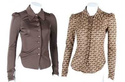 Lot 143 - A Biba 30s-inspired brown and gold spotted...