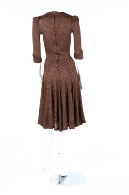 Lot 143 - A Biba 30s-inspired brown and gold spotted...