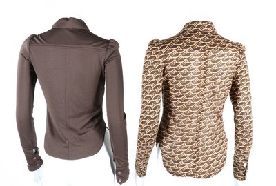 Lot 143 - A Biba 30s-inspired brown and gold spotted...