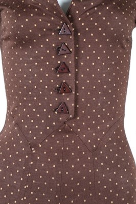 Lot 143 - A Biba 30s-inspired brown and gold spotted...