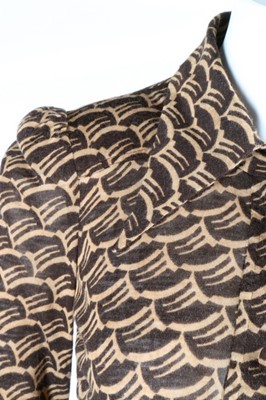 Lot 143 - A Biba 30s-inspired brown and gold spotted...