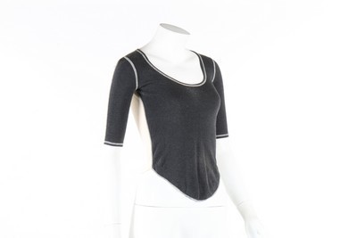 Lot 144 - A Biba black and gold striped lurex dress,...