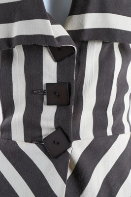 Lot 146 - A Biba striped viyella jacket and skirt, early...