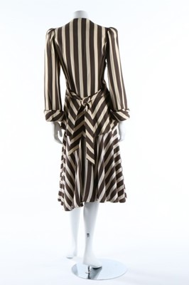 Lot 146 - A Biba striped viyella jacket and skirt, early...