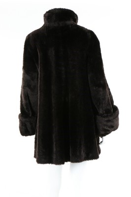 Lot 147 - A Biba brown faux fur jacket, early 1970s,...