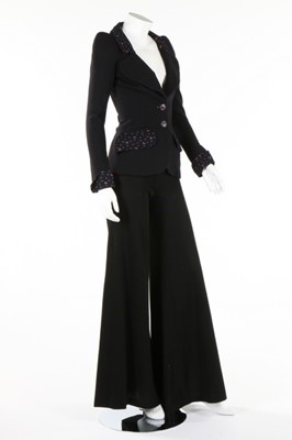 Lot 151 - A Biba black jersey and floral cotton print...