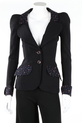 Lot 151 - A Biba black jersey and floral cotton print...