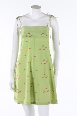 Lot 155 - A Biba tortoise-printed crepe mini dress, late...