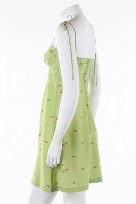 Lot 155 - A Biba tortoise-printed crepe mini dress, late...