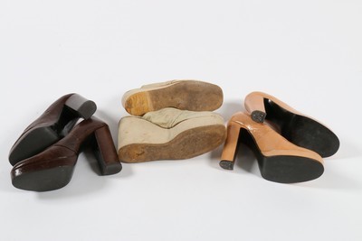 Lot 163 - Biba shoes and boots, 1970s, comprising a pair...