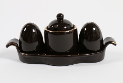 Lot 164 - An unmarked Biba brown ceramic dinner service,...