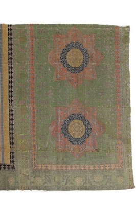 Lot 472 - A brocaded stole panel, Indian circa 1650,...