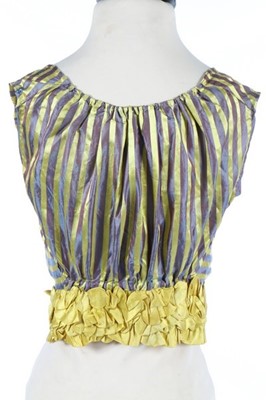 Lot 169 - A wine damask satin lady's bodice, 1770s, with...