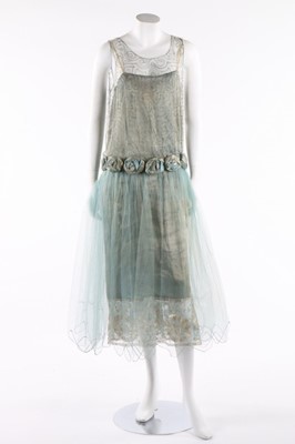 Lot 175 - A rose-pink velvet cape embroidered and beaded...