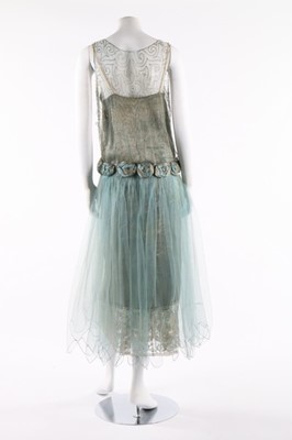 Lot 175 - A rose-pink velvet cape embroidered and beaded...