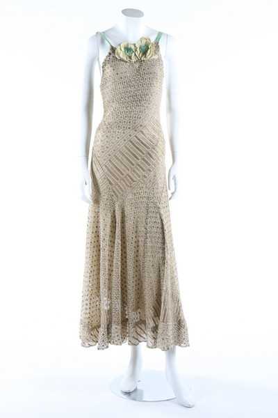 Lot 177 - Two bias-cut evening gowns, 1930s, one with...