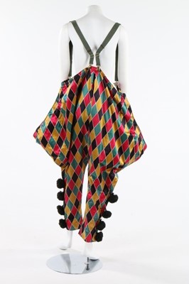 Lot 182 - Printed satin Harlequin and Columbine...