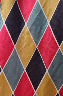 Lot 182 - Printed satin Harlequin and Columbine...